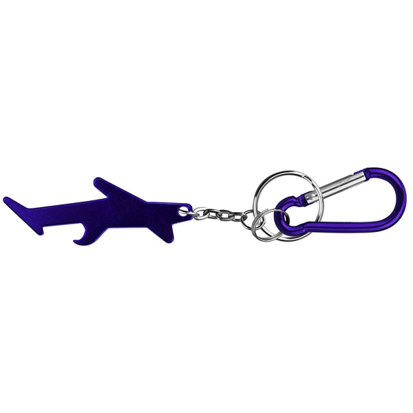 Plane / aircraft shape bottle opener keychain