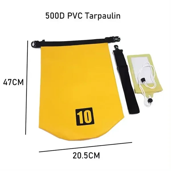 10L PVC Portable Waterproof Bucket Roll Folding Drifting Bag