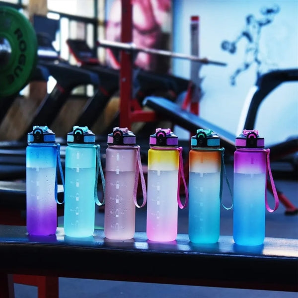 32 Oz Water Bottle With Time Marker And Carry Strap