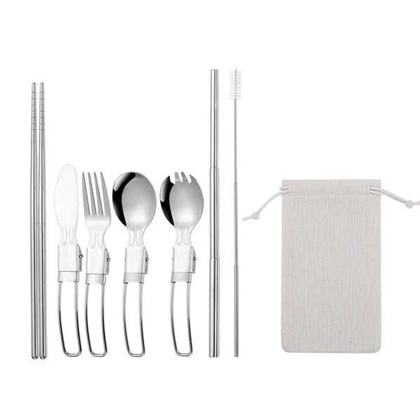 Outdoor 7-in-1 Folding Utensils Set Stainless Steel