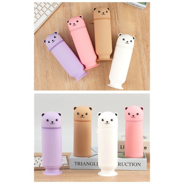 Cartoon Bear Stand Up Pen Case (Pen Holder)
