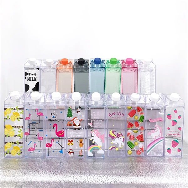 Square Clear Milk Cup