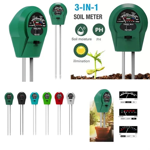 3-in-1 Plant Moisture Meter Light PH Tester