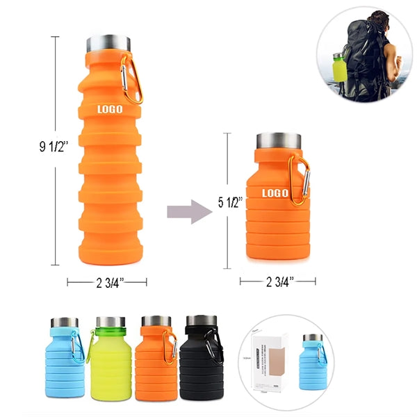 Silicone Collapsible Water Bottles 500ML