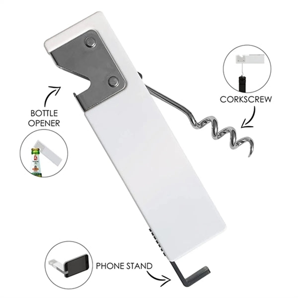 3-in-1 Bottle Wine Opener With Phone Stand