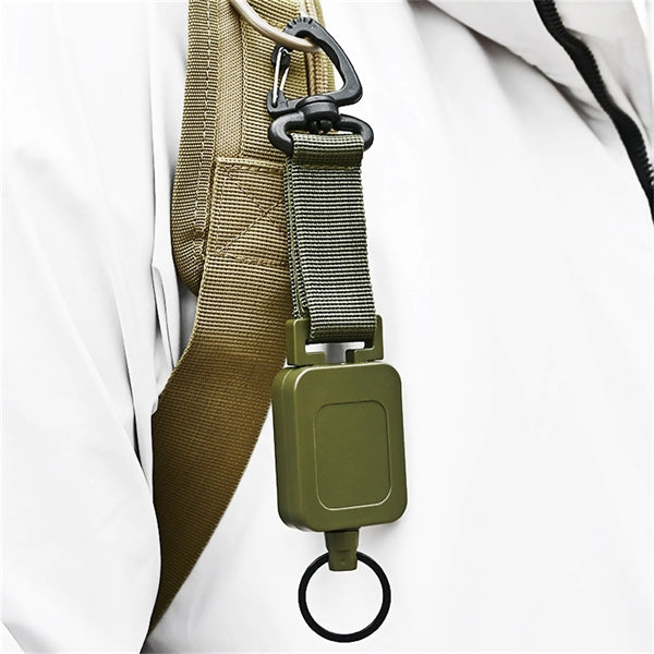 Retractable Keychain Multitool Carabiner Badge Holder