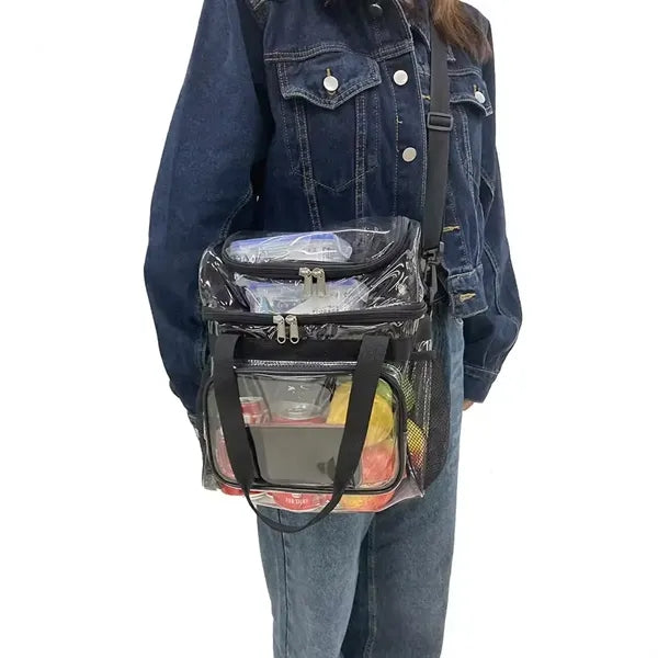 Transparent PVC Lunch Tote Bag