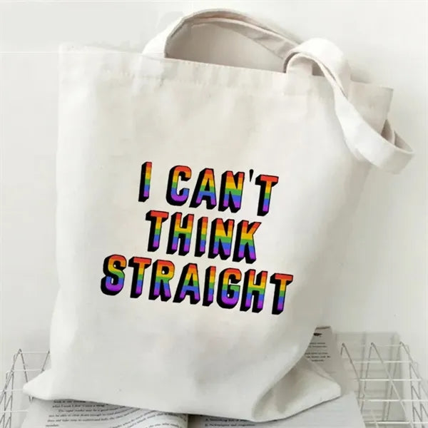 LGBT Pride Rainbow Love Wins Canvas Shopping Tote Bag