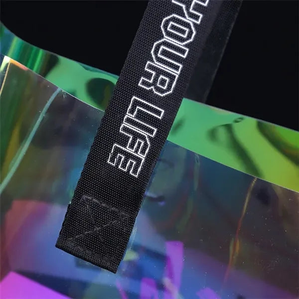 Iridescent PVC Tote Bag