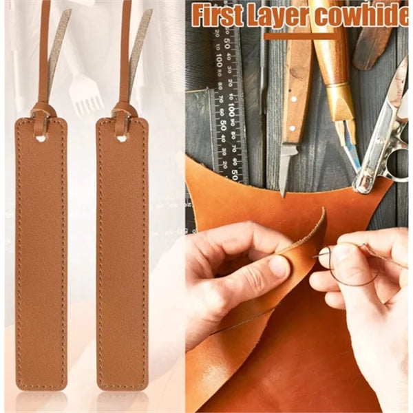 Elegant Leather Tassel Bookmark