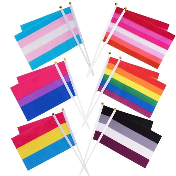 9" x 6" Hand Waving Flag Banner