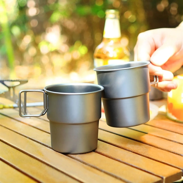 10oz Pure Titanium Mugs for Camping Coffee Cups