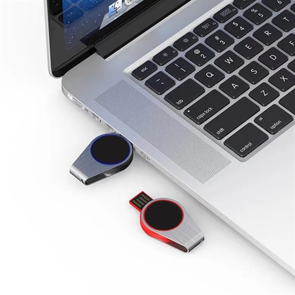 Circular USB Flash Drive with Light