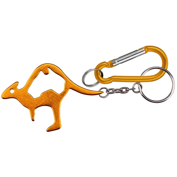 Kangaroo shape bottle opener keychain