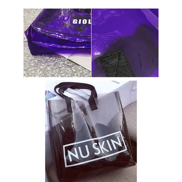 Clear Waterproof Transparent PVC Tote Bag