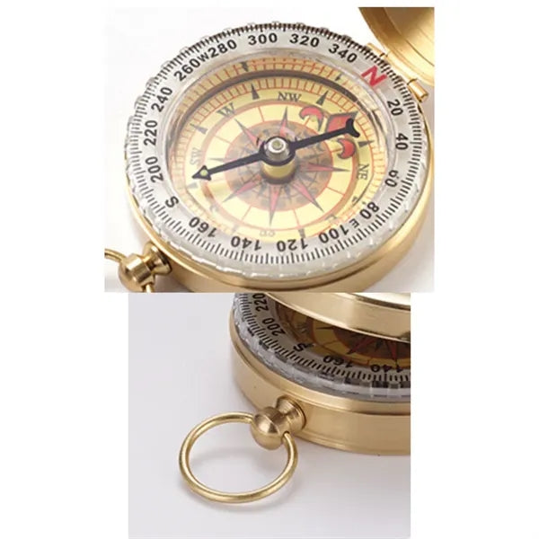 Portable Copper Luminous Compass Navigation