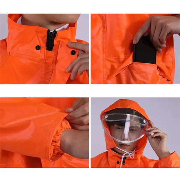 Reflective Long Raincoat