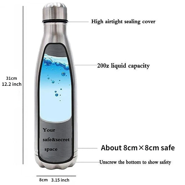 Diversion Safe Insulated Water Bottle 25oz