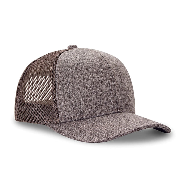 Unisex Polyester Snapback Trucker Hat Mesh Back Baseball Cap