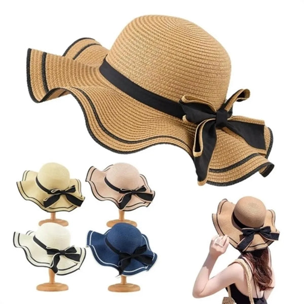 Straw Hat W/ Curved Brim