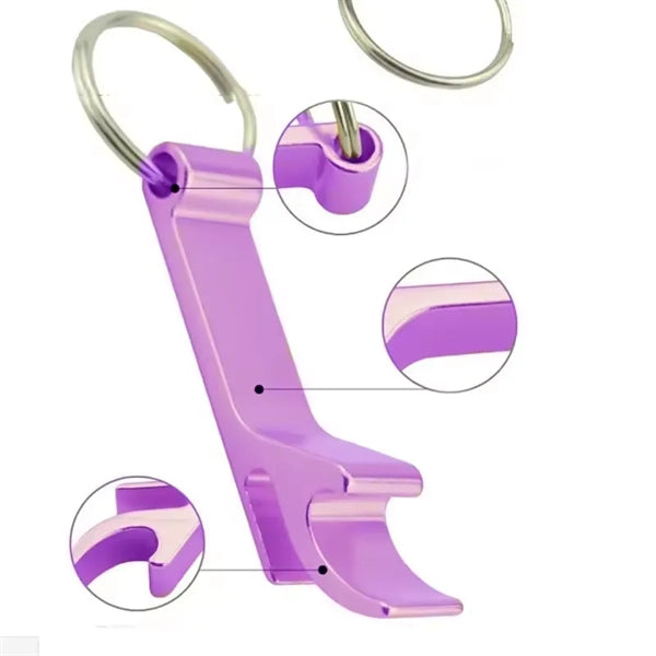 Aluminum Bottle Opener With Key Ring