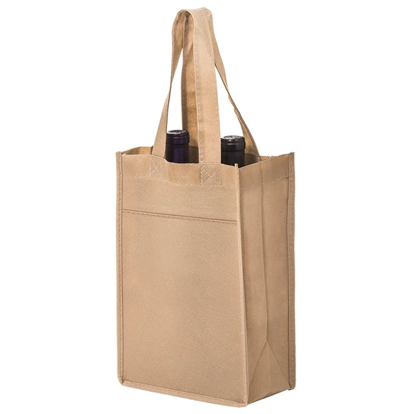 Wine Tote - 2 Bottle Bag - Screen Print