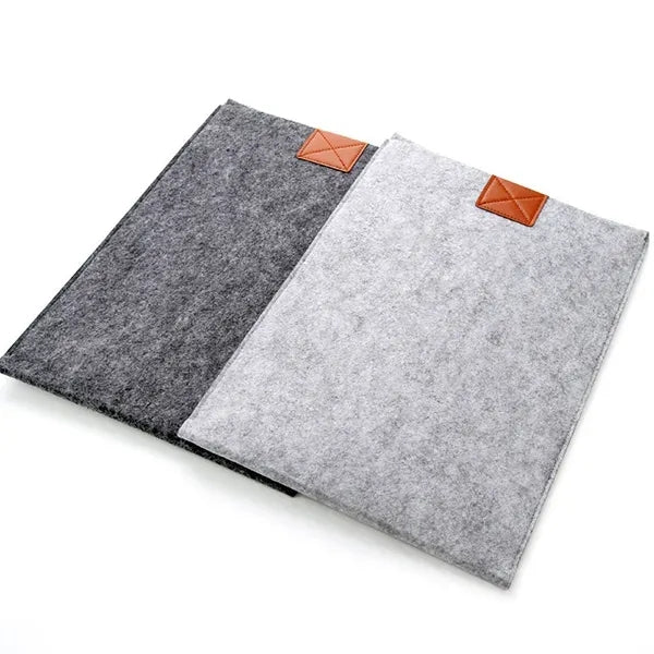 Felt Laptop Sleeve w/ Flip Top Closure Custom Tech Bags