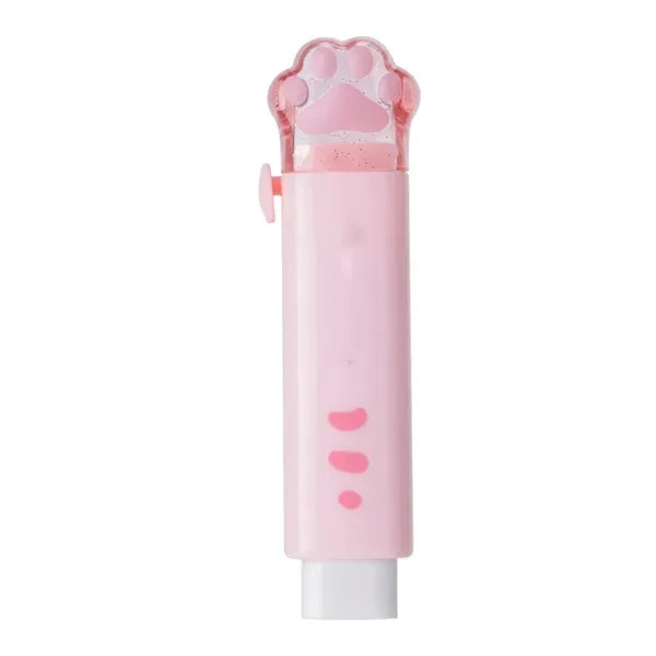 Cute Cat Paw Retractable Pencil ABS Rubber Eraser