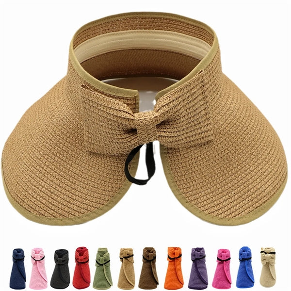 Women Foldable Visor Wide Brim Sun Hat