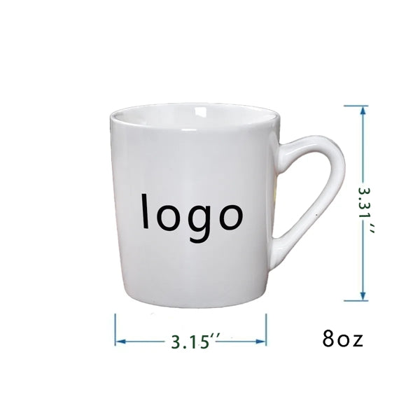 8oz Blank Solid Color Ceramic Mug