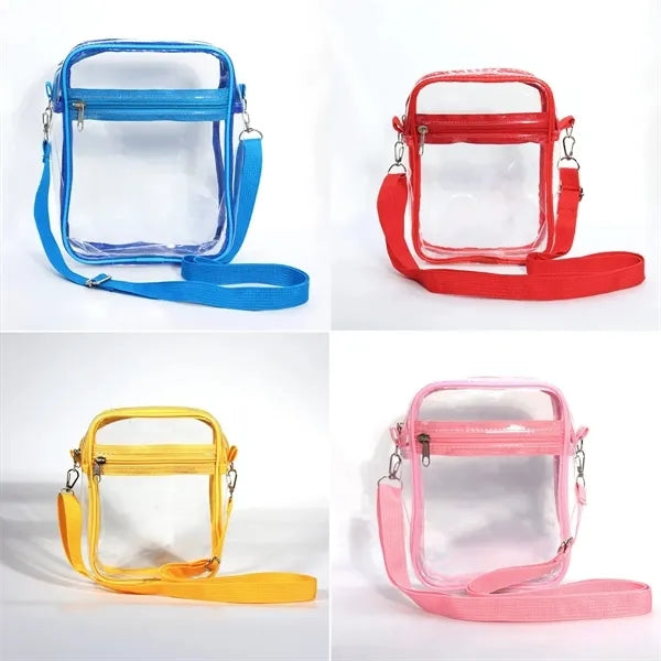 Clear PVC Crossbody Bag Stadium Approved Messenger Purse
