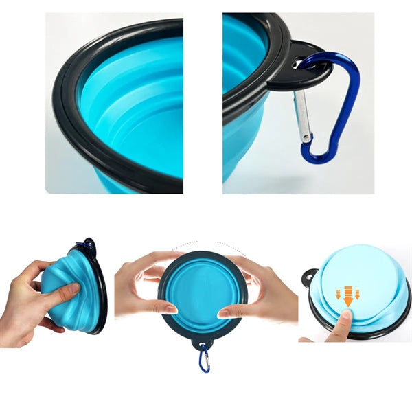 13oz Pet Folding Bowl, Plastic Utensils Outdoor Portable