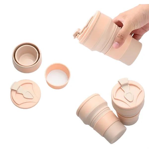 11oz Silicone Portable Folding Water Bottle