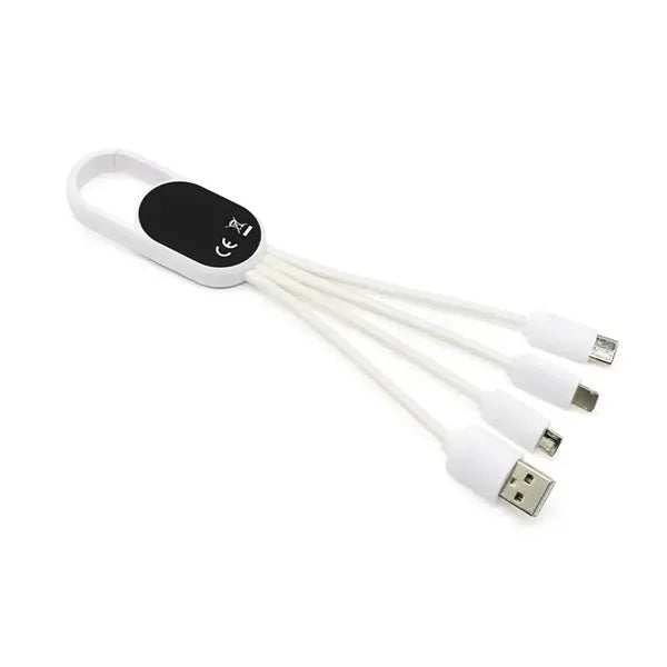 Multi Charging Cable Short 0.6FT With LED Light Trim