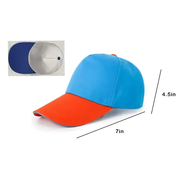 5 Panel Two-Tone Cotton Twill Caps