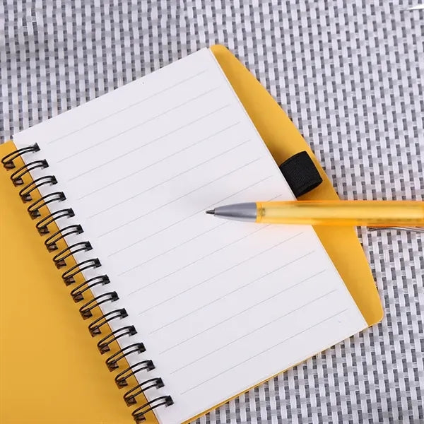 A5 PP Hardcover Spiral Notebook with Pen