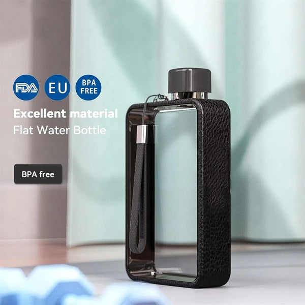 13oz Flat Water Bottle Travel BPA-Free Made by Tritan