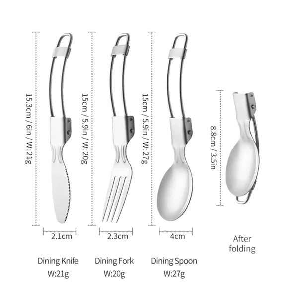 Folding Tableware Three-piece Set