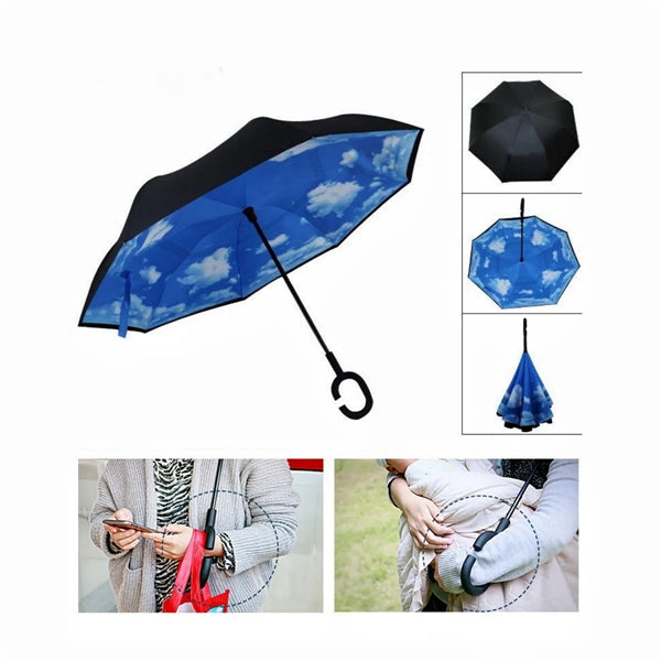 48" Arc Folding Reverse Inverted Umbrella