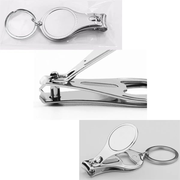 Round Multifunctional Nail Clippers, 3-In-1