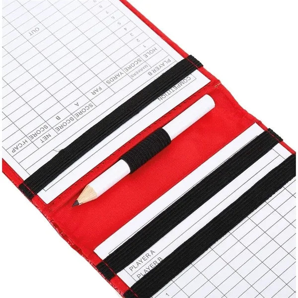 Leather Golf Score Card Holder