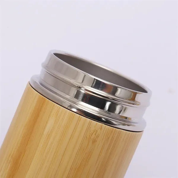 15oz Bamboo Water Bottle with Infuser, Travel Tumbler