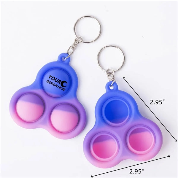 Stress Reliever Push Bubbles Keychain