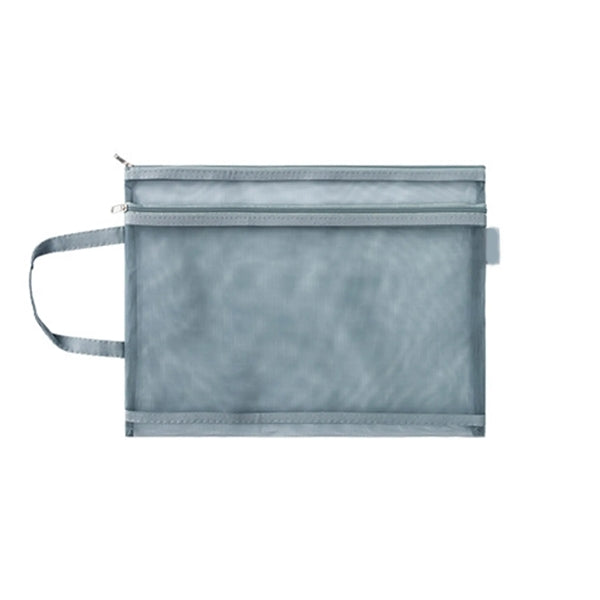 Dual Zipper Pocket Pencil Pouch