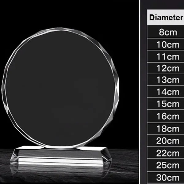 Faceted Round Crystal Award