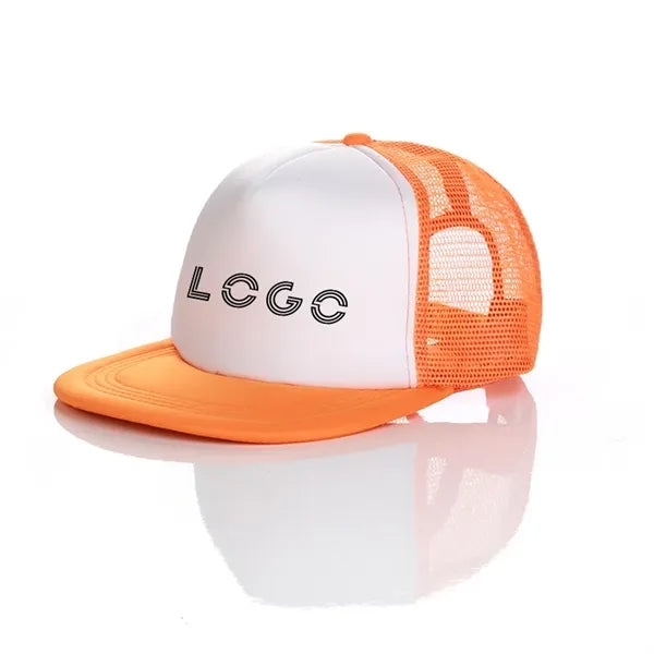 Flat Bill Trucker Mesh Snapback Cap