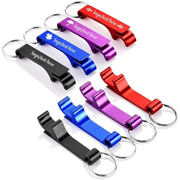 Colorful Can Bottle Opener With Keychain Ring