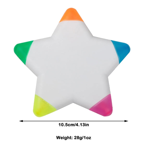 Multicolor Star Shape Highlighter Pen