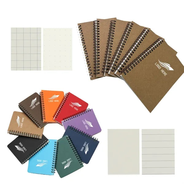 Recyclable Customizable Kraft Cover Spiral Bound Notebook