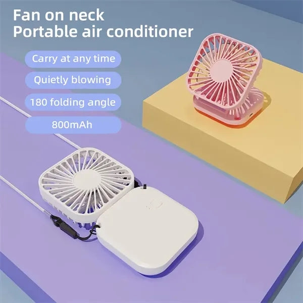 Hanging Neck Folding Fan